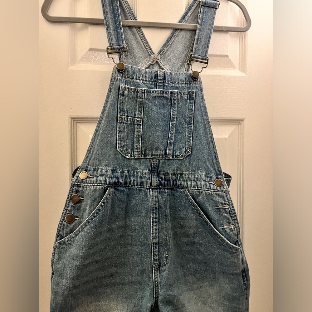 Jean short overalls